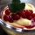 Lemon Mousse with Red Currant Puree